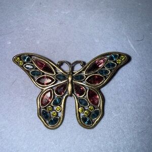 Vintage Unsigned Butterfly Brooch